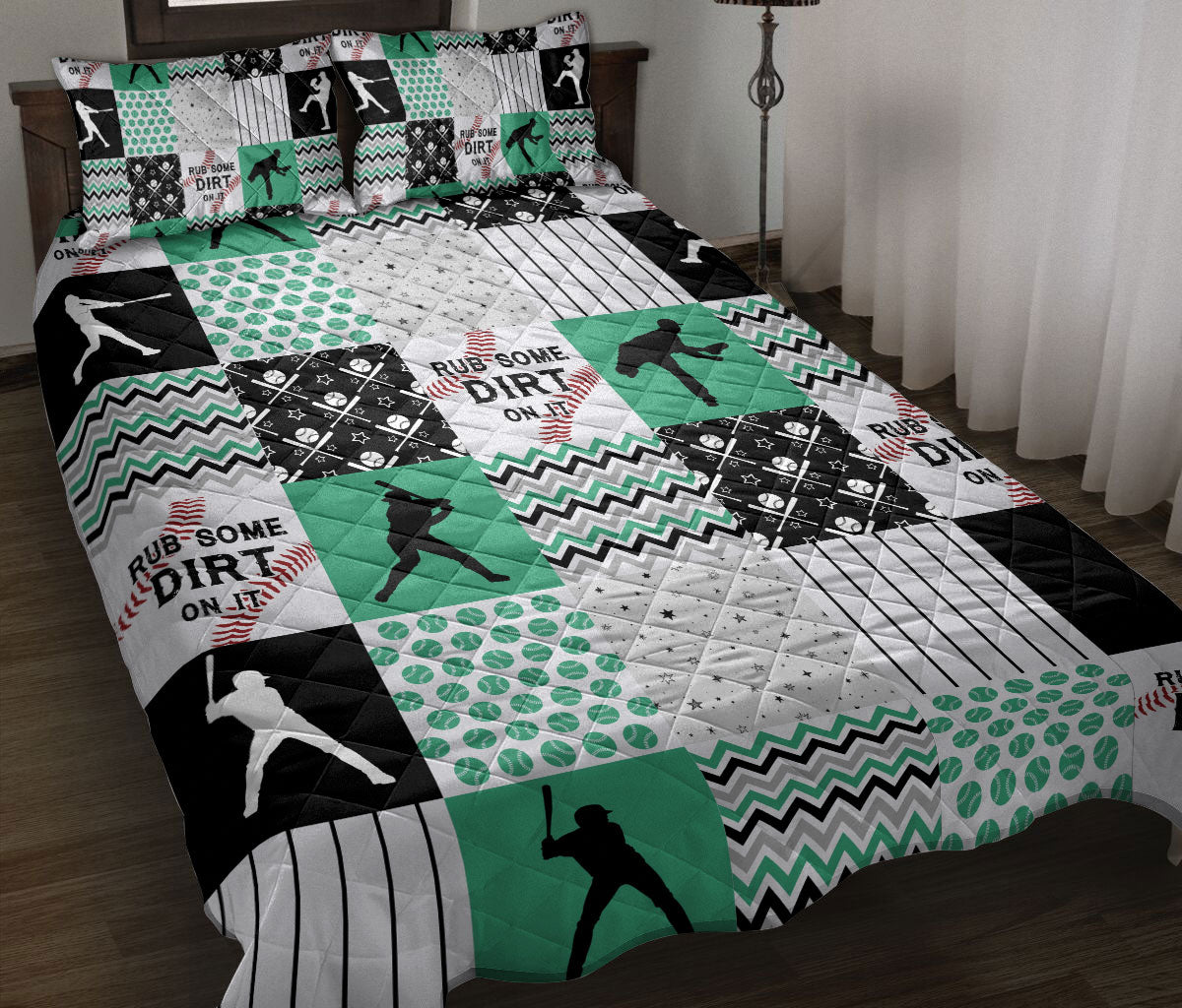 Ohaprints-Quilt-Bed-Set-Pillowcase-Baseball-Patchwork-Pattern-Sports-Lover-Gift-Blanket-Bedspread-Bedding-2439-Throw (55'' x 60'')
