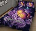 Ohaprints-Quilt-Bed-Set-Pillowcase-Beautiful-Purple-Butterfly-Floral-Pattern-Custom-Personalized-Name-Blanket-Bedspread-Bedding-2418-King (90'' x 100'')