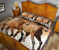 Ohaprints-Quilt-Bed-Set-Pillowcase-Horses-Running-Brown-Pattern-Animal-Lover-Cowboy-Cowgirl-Gift-Blanket-Bedspread-Bedding-1864-Queen (80'' x 90'')