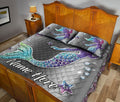 Ohaprints-Quilt-Bed-Set-Pillowcase-Mermaid-Under-Sea-Floral-Ocean-Pattern-Custom-Personalized-Name-Blanket-Bedspread-Bedding-2955-Queen (80'' x 90'')