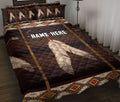 Ohaprints-Quilt-Bed-Set-Pillowcase-Native-American-Boho-Feather-Pattern-Custom-Personalized-Name-Blanket-Bedspread-Bedding-1859-Throw (55'' x 60'')