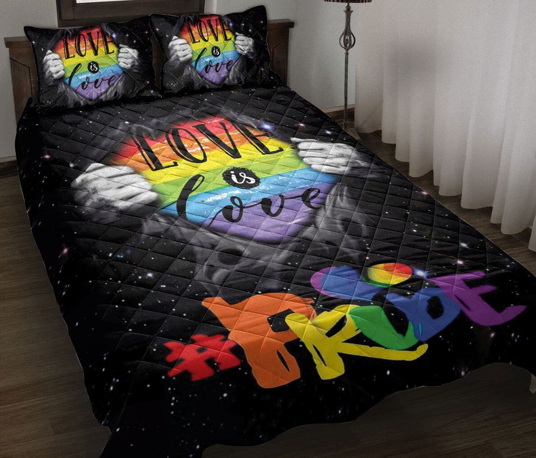 Ohaprints-Quilt-Bed-Set-Pillowcase-Lgbt-Lgbtq-Rainbow-Flag-Love-Is-Love-Gift-For-Pride-Month-Blanket-Bedspread-Bedding-670-Throw (55'' x 60'')