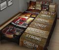 Ohaprints-Quilt-Bed-Set-Pillowcase-Red-Truck-God-Jesus-Cross-God-Says-You-Are-Brown-Custom-Personalized-Name-Blanket-Bedspread-Bedding-174-King (90'' x 100'')