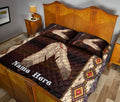 Ohaprints-Quilt-Bed-Set-Pillowcase-Native-American-Pride-Indigenous-Feather-Boho-Pattern-Custom-Personalized-Name-Blanket-Bedspread-Bedding-1346-Queen (80'' x 90'')