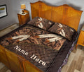 Ohaprints-Quilt-Bed-Set-Pillowcase-Native-American-Feather-Brown-Floral-Boho-Pattern-Custom-Personalized-Name-Blanket-Bedspread-Bedding-2488-Queen (80'' x 90'')