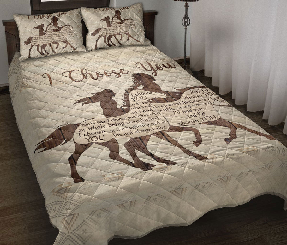 Ohaprints-Quilt-Bed-Set-Pillowcase-Native-American-Horse-Lover-Couple-I-Choose-You-Custom-Personalized-Name-Blanket-Bedspread-Bedding-1347-Throw (55'' x 60'')