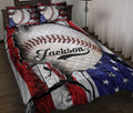 Ohaprints-Quilt-Bed-Set-Pillowcase-Baseball-Ball-Sports-American-Flag-Crack-Pattern-Custom-Personalized-Name-Blanket-Bedspread-Bedding-727-Throw (55'' x 60'')