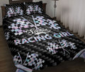 Ohaprints-Quilt-Bed-Set-Pillowcase-Racing-Girl-Checkered-Flag-Gift-For-Race-Fan-Custom-Personalized-Name-Blanket-Bedspread-Bedding-688-Throw (55'' x 60'')