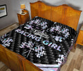 Ohaprints-Quilt-Bed-Set-Pillowcase-Racing-Girl-Checkered-Flag-Gift-For-Race-Fan-Custom-Personalized-Name-Blanket-Bedspread-Bedding-688-Queen (80'' x 90'')