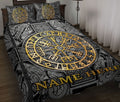Ohaprints-Quilt-Bed-Set-Pillowcase-Viking-Celtic-Compass-Vegvisir-Circle-Norse-Runes-Custom-Personalized-Name-Blanket-Bedspread-Bedding-3314-Throw (55'' x 60'')