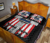 Ohaprints-Quilt-Bed-Set-Pillowcase-Proud-Police-Cross-Thin-Blue-Line-American-Us-Flag-Custom-Personalized-Name-Blanket-Bedspread-Bedding-2859-King (90&#39;&#39; x 100&#39;&#39;)