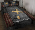 Ohaprints-Quilt-Bed-Set-Pillowcase-Jesus-Cross-American-Flag-Christian-Gift-Custom-Personalized-Name-Blanket-Bedspread-Bedding-682-Throw (55'' x 60'')