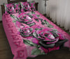 Ohaprints-Quilt-Bed-Set-Pillowcase-Breast-Cancer-Awareness-Pink-Rose-Floral-Pattern-Get-Well-Soon-Gift-Blanket-Bedspread-Bedding-2543-Throw (55&#39;&#39; x 60&#39;&#39;)