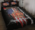 Ohaprints-Quilt-Bed-Set-Pillowcase-Firefighter-Thin-Red-Line-American-Flag-Pattern-Custom-Personalized-Name-Blanket-Bedspread-Bedding-3004-Throw (55'' x 60'')