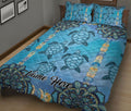 Ohaprints-Quilt-Bed-Set-Pillowcase-Sea-Turtle-Blue-Mandala-Flower-Floral-Pattern-Custom-Personalized-Name-Blanket-Bedspread-Bedding-2556-King (90'' x 100'')