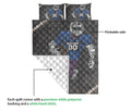 Ohaprints-Quilt-Bed-Set-Pillowcase-Football-Player-For-Sport-Lover-Blue-Grey-Custom-Personalized-Name-Number-Blanket-Bedspread-Bedding-2268-Queen (80'' x 90'')