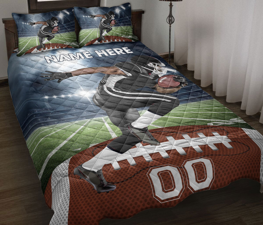 Ohaprints-Quilt-Bed-Set-Pillowcase-Football-Player-Field-Night-Sport-Lover-Gift-Custom-Personalized-Name-Number-Blanket-Bedspread-Bedding-510-Throw (55'' x 60'')