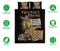 Ohaprints-Quilt-Bed-Set-Pillowcase-Trucker'S-Prayer-Brown-Truck-Gift-For-Truck-Driver-Custom-Personalized-Name-Blanket-Bedspread-Bedding-1683-Double (70'' x 80'')