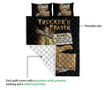 Ohaprints-Quilt-Bed-Set-Pillowcase-Trucker'S-Prayer-Brown-Truck-Gift-For-Truck-Driver-Custom-Personalized-Name-Blanket-Bedspread-Bedding-1683-Queen (80'' x 90'')