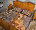 Ohaprints-Quilt-Bed-Set-Pillowcase-Dachshund-Weiner-Doxie-Dog-Brown-Pattern-Dog-Lover-Gift-Blanket-Bedspread-Bedding-2842-Queen (80'' x 90'')