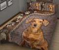 Ohaprints-Quilt-Bed-Set-Pillowcase-Dachshund-Weiner-Doxie-Dog-Brown-Pattern-Dog-Lover-Gift-Blanket-Bedspread-Bedding-2842-King (90'' x 100'')