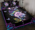 Ohaprints-Quilt-Bed-Set-Pillowcase-Turtle-&-Purple-Flower-Floral-Pattern-Animal-Lover-Unique-Gift-Blanket-Bedspread-Bedding-2467-Throw (55'' x 60'')