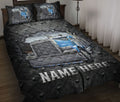 Ohaprints-Quilt-Bed-Set-Pillowcase-Blue-Truck-Crack-Pattern-Trucker-Gift-Custom-Personalized-Name-Blanket-Bedspread-Bedding-1367-Throw (55'' x 60'')