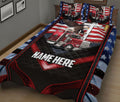 Ohaprints-Quilt-Bed-Set-Pillowcase-Truck-American-Flag-Eagle-Pattern-Trucker-Gift-Custom-Personalized-Name-Blanket-Bedspread-Bedding-139-King (90'' x 100'')