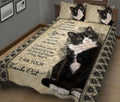 Ohaprints-Quilt-Bed-Set-Pillowcase-Black-&-White-Tuxedo-Cat-I-Am-Your-Friend-Gift-For-Cat-Kitten-Pet-Lover-Beige-Blanket-Bedspread-Bedding-1966-King (90'' x 100'')