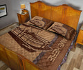 Ohaprints-Quilt-Bed-Set-Pillowcase-Pontoon-Brown-Pattern-Unique-Gift-For-Pontoon-Lover-Custom-Personalized-Name-Blanket-Bedspread-Bedding-2558-Queen (80'' x 90'')