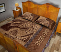 Ohaprints-Quilt-Bed-Set-Pillowcase-Camping-Brown-Pattern-Unique-Gift-For-Camping-Lover-Custom-Personalized-Name-Blanket-Bedspread-Bedding-2559-Queen (80'' x 90'')