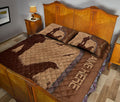 Ohaprints-Quilt-Bed-Set-Pillowcase-Hunting-Brown-Pattern-Unique-Gift-For-Hunting-Lover-Custom-Personalized-Name-Blanket-Bedspread-Bedding-748-Queen (80'' x 90'')