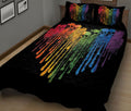 Ohaprints-Quilt-Bed-Set-Pillowcase-Lgbtq-Lgbt-Skull-Heart-Pride-Rainbow-Flag-Love-Wins-Love-Is-Love-Pride-Month-Blanket-Bedspread-Bedding-1467-King (90'' x 100'')
