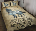 Ohaprints-Quilt-Bed-Set-Pillowcase-Wolf-Into-The-Forest-I-Go-Vintage-Beige-Find-My-Soul-Custom-Personalized-Name-Blanket-Bedspread-Bedding-2277-Throw (55'' x 60'')