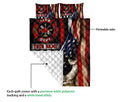 Ohaprints-Quilt-Bed-Set-Pillowcase-Proud-Firefighter-Back-The-Red-Thin-Red-Line-Us-Flag-Custom-Personalized-Name-Blanket-Bedspread-Bedding-1693-Queen (80'' x 90'')