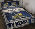 Ohaprints-Quilt-Bed-Set-Pillowcase-Yellow-Truck-Moon-Night-For-Trucker-Trucker-Driver-Custom-Personalized-Name-Blanket-Bedspread-Bedding-2280-Throw (55'' x 60'')