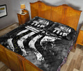 Ohaprints-Quilt-Bed-Set-Pillowcase-Truck-Black-&-White-Gift-For-Trucker-Trucker-Driver-Custom-Personalized-Name-Blanket-Bedspread-Bedding-2281-King (90'' x 100'')