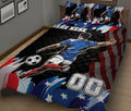 Ohaprints-Quilt-Bed-Set-Pillowcase-Soccer-American-Flag-Pattern-Sport-Gift-Custom-Personalized-Name-Number-Blanket-Bedspread-Bedding-3041-King (90'' x 100'')