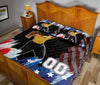 Ohaprints-Quilt-Bed-Set-Pillowcase-Softball-American-Flag-Pattern-Sport-Gift-Custom-Personalized-Name-Number-Blanket-Bedspread-Bedding-2547-Queen (80&#39;&#39; x 90&#39;&#39;)