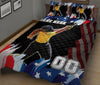 Ohaprints-Quilt-Bed-Set-Pillowcase-Softball-American-Flag-Pattern-Sport-Gift-Custom-Personalized-Name-Number-Blanket-Bedspread-Bedding-2547-King (90&#39;&#39; x 100&#39;&#39;)