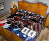 Ohaprints-Quilt-Bed-Set-Pillowcase-Football-American-Flag-Pattern-Sport-Gift-Custom-Personalized-Name-Number-Blanket-Bedspread-Bedding-2956-Queen (80&#39;&#39; x 90&#39;&#39;)