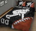 Ohaprints-Quilt-Bed-Set-Pillowcase-American-Football-Black-Camo-Pattern-Sports-Custom-Personalized-Name-Number-Blanket-Bedspread-Bedding-618-King (90'' x 100'')