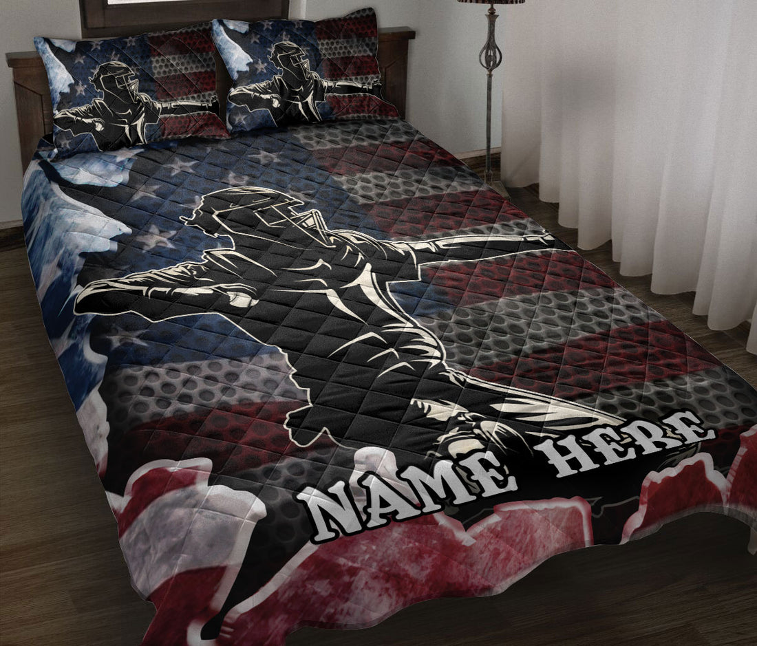 Ohaprints-Quilt-Bed-Set-Pillowcase-Baseball-Player-American-Flag-Crack-Pattern-Gifts-Custom-Personalized-Name-Blanket-Bedspread-Bedding-198-Throw (55'' x 60'')