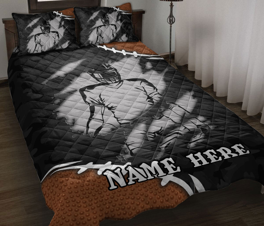 Ohaprints-Quilt-Bed-Set-Pillowcase-American-Football-Player-Ball-Crack-Pattern-Sports-Custom-Personalized-Name-Blanket-Bedspread-Bedding-1797-Throw (55'' x 60'')