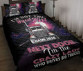 Ohaprints-Quilt-Bed-Set-Pillowcase-I'M-The-Crazy-Lady-Who-Drives-Big-Trucks-Trucker-Gift-Custom-Personalized-Name-Blanket-Bedspread-Bedding-205-Throw (55'' x 60'')