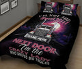 Ohaprints-Quilt-Bed-Set-Pillowcase-I'M-The-Crazy-Lady-Who-Drives-Big-Trucks-Trucker-Gift-Custom-Personalized-Name-Blanket-Bedspread-Bedding-205-King (90'' x 100'')