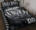 Ohaprints-Quilt-Bed-Set-Pillowcase-Racing-Checkered-Flag-Pattern-Sports-Gift-Custom-Personalized-Name-Number-Blanket-Bedspread-Bedding-3018-Throw (55'' x 60'')