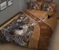 Ohaprints-Quilt-Bed-Set-Pillowcase-Deer-Hunting-Brown-Floral-Gift-For-Deer-Hunting-Lover-Custom-Personalized-Name-Blanket-Bedspread-Bedding-2452-King (90'' x 100'')