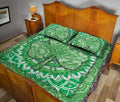 Ohaprints-Quilt-Bed-Set-Pillowcase-Ireland-Irish-Green-Shamrock-Green-Mandala-Floral-Pattern-Unique-Gift-Idea-Blanket-Bedspread-Bedding-894-Queen (80'' x 90'')