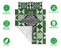 Ohaprints-Quilt-Bed-Set-Pillowcase-Irish-Celtic-Knot-Shamrock-Green-&-White-Patchwork-Custom-Personalized-Name-Blanket-Bedspread-Bedding-1088-Double (70'' x 80'')